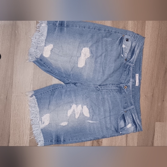 KanCan High Rise Medium Ripped Bermuda Short - Picture 1 of 1